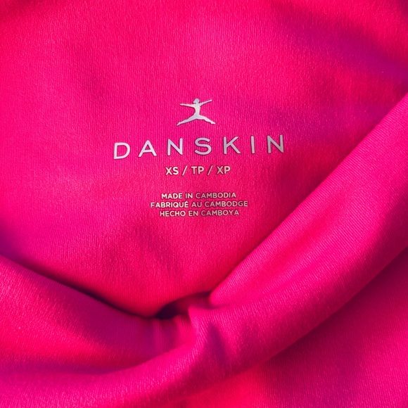 NWT DANSKIN Hot Pink High Waist XS Leggings 24” pockets - Picture 10 of 16
